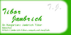 tibor jambrich business card
